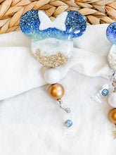 Load image into Gallery viewer, Blue Ocean Minnie Badge Reel