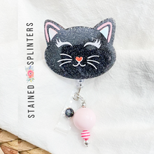 Load image into Gallery viewer, Black Kitty Badge Reel
