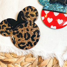 Load image into Gallery viewer, Leopard Print Minnie Badge Reel