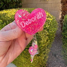 Load image into Gallery viewer, Barbie Heart Badge Reel