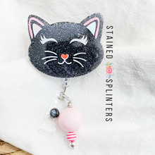 Load image into Gallery viewer, Black Kitty Badge Reel
