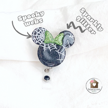 Load image into Gallery viewer, Wicked Web Minnie Badge Reel
