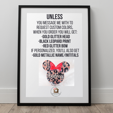 Load image into Gallery viewer, Leopard Print Minnie Badge Reel