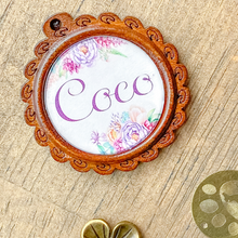 Load image into Gallery viewer, Personalized Vintage Dog ID Tags - Vintage Garden Collection
