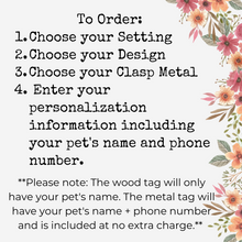 Load image into Gallery viewer, Personalized Vintage Dog ID Tags - Vintage Garden Collection