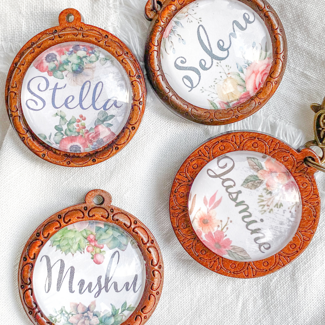 Personalized Vintage Dog ID Tags - Vintage Garden Collection