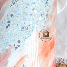 Load image into Gallery viewer, 20oz. White + Orange Glitter Swirl Tumbler
